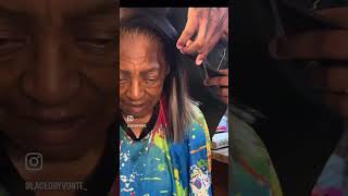 Doing my Grandma some tape ins grandma wigs tapeins [upl. by Beach321]