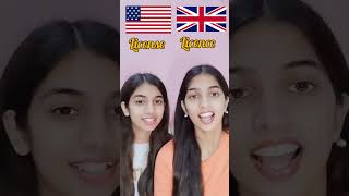 British English VS American English🙌🏻👀 englishspeaking youtubeshorts [upl. by Pavkovic117]