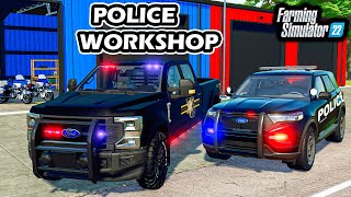 BUILDING 3000000 POLICE WORKSHOP LIGHTS AND SIRENS  FS22 [upl. by Jehial]