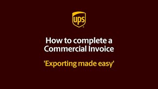 How to complete a Commercial Invoice for exports [upl. by Mcquoid]