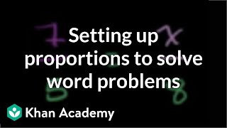 Setting up proportions to solve word problems  7th grade  Khan Academy [upl. by Nyladnohr]