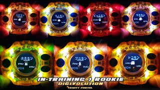 Digimon Digivice 25th Color Evolution  In Training Digimon digivolve to Rookie level [upl. by Vanny]