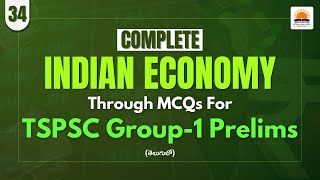 Complete Indian Economy through MCQs for TSPSC Group1 Prelims Five year Plans Part 5 [upl. by Atiuqin]