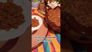 Chicharrón prensado en salsa rojachicharronsalsarojamexicanfoodcomidamexicanarecetafacilyrapida [upl. by Pitt22]