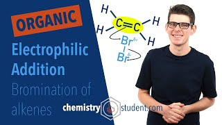 Alkenes Electrophilic Addition with Bromine Br2 Bromination Alevel and IB Chemistry [upl. by Philan]