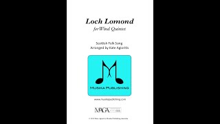 Loch Lomond  for Wind Quintet  Sheet Music [upl. by Bresee451]