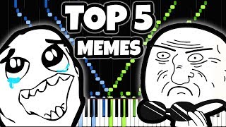 TOP 5 MOST BEAUTIFUL MEME SONGS ON PIANO 9999 will cry [upl. by Sato]