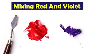 Mixing Red And Violet  What Color Make Red And Violet  Mix Acrylic Colors [upl. by Anavlis]