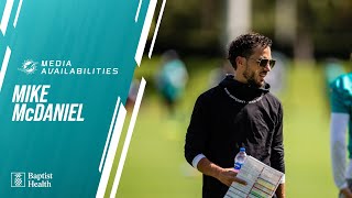 Coach Mike McDaniel meets with the media  Miami Dolphins [upl. by Ahsinehs]