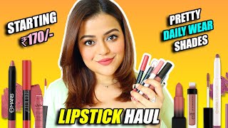 Nykaa Sale LIPSTICK HAUL 💄 Beautiful Daily Wear Lipsticks amp Lip Glosses Starting ₹170 [upl. by Diarmuid]