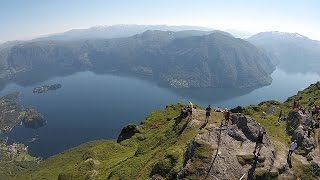 Osterøy  Bruviknipa  fantastisk fjordutsikt  dronefilm [upl. by Weinman]