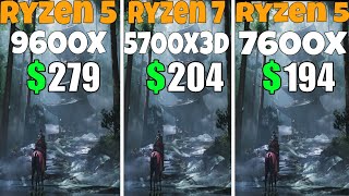 Ryzen 5 9600x vs Ryzen 7 5700x3d vs Ryzen 5 7600x  Test in 5 games [upl. by Nnaoj]