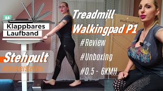 WalkingPad P1  Stehpult von King Smith LaufbandTreadmill Review my own catwalk for home [upl. by Jsandye]