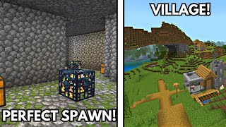 SEED 2 Blacksmith Village n Double Spawner seed Seed Minecraft 119 bedrock edition [upl. by Ajak341]