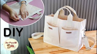 How to make a tote bag with a shoulder strap [upl. by Crescint]