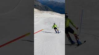 SaasFee Summer 2021 slalom crash [upl. by Ainaj]