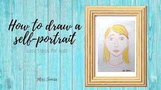 How to draw a SELFPORTRAIT  Easy steps for kids [upl. by Arenahs]