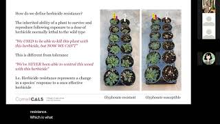 Herbicide Resistance and Novel Weed Control Technology to Manage its Spread  Lynn Sosnoskie [upl. by Suiratnauq]