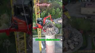 Spectacular chimney destruction short chimney destruction [upl. by Salohcin]