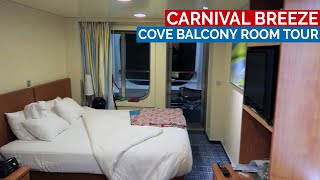 Carnival Breeze 14day Journeys Cruise  COVE BALCONY CABIN TOUR [upl. by Rramaj]