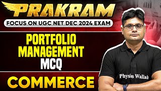 Portfolio Management MCQ for UGC NET Commerce  UGC NET Dec 2024  Saurabh Puri Sir [upl. by Player846]