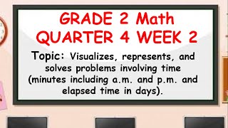 MATH GRADE 2 WEEK 2 QUARTER 4 VISUALIZES REPRESENTS AND SOLVES PROBLEMS INVOLVING TIME [upl. by Aseeram]