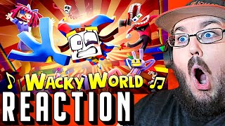 The Amazing Digital Circus Music Video 🎵  quotWacky Worldquot VERSION A amp B REACTION [upl. by Eiramanitsirhc]