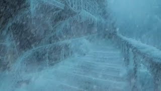 Abandoned Boat in a Blizzard  Relaxing Snowstorm and Wind Sounds for Deep Sleep and Calm  Winter [upl. by Inaoj]