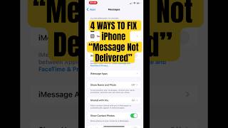 4 ways to Fix iPhone message Not Delivered [upl. by Sisi]