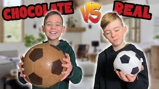 CHOCOLATE VS REAL CHALLENGE   De Bakkertjes 630 [upl. by Lenno138]