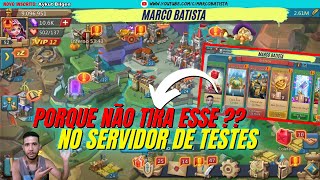 ✅ MELHOR DICA PRA AMANHÃ VEJA AS NOVIDADES DO SERVIDOR DE TESTES NO LORDS MOBILE [upl. by Abigail]