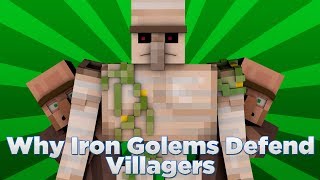 WHY IRON GOLEMS DEFEND VILLAGERS  Minecraft Animation [upl. by Kin295]