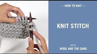 how to knit knit stitch [upl. by Erina]