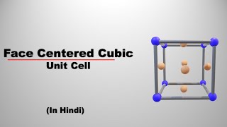 Face Centered Cubic  In Hindi  Crystal Structure [upl. by Disario]