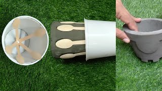 How to make cement pot gamla kaise banaye [upl. by Tilden991]