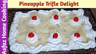 Pineapple Trifle Delight Dawat Special dessert by Asfaz Home Cooking asfazhomecooking [upl. by Stinky]