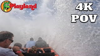 Playland Plunge On Ride POV 4K  Rye Playland Park 2022 [upl. by Hodosh727]