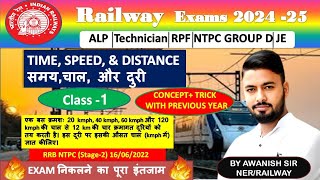 Time and Distance समय और दूरीclass 01 for railway exam 202425 by Awanish sir [upl. by Hudis]