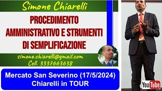 Procedimento e semplificazione  Chiarelli in TOUR a Mercato San Severino  LIVE 1752024 [upl. by Louie]