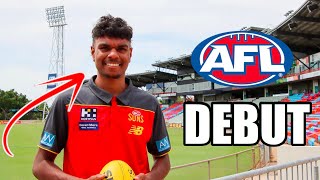 Lloyd Johnston Debut Highlights 8 Disposals  AFL 2023 [upl. by Ynnohj]