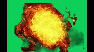 fire explosion closeup chroma green screen 4k quality  6n9hub [upl. by Amari]