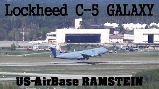 C5 GALAXY double Takeoff from RAMSTEIN AirBase [upl. by Anitnatsnoc]