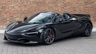 2020 McLaren 720S Spider  Onyx Black  Walkaround amp Interior  Romans International 4K [upl. by Ilegna649]