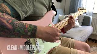 All pickup positions Harley Benton ST62CC Clean amp Overdrive [upl. by Easton158]