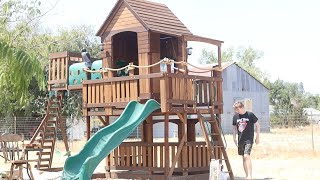 Bit Loves His New Modified Woodridge Elite Playset Next Build the Backyard Discovery Oceanview [upl. by Tabbie]