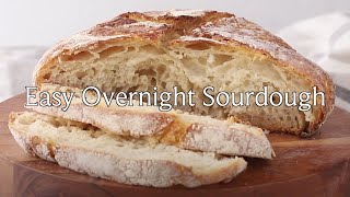 Easy Overnight Sourdough Bread [upl. by Yatnohs]