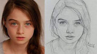 Loomis Method Portrait Drawing A StepbyStep Drawing Tutorial  One pencil drawing [upl. by Beka443]