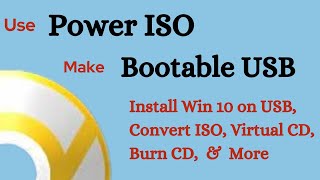 Use Power ISO to Make Bootable USB  Bootable Pendrive Kaise Banaye Windows 10 [upl. by Lsiel]