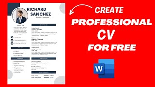 How to Write a Professional CV in MS Word [upl. by Herr]