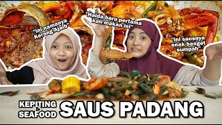 HALDA PERTAMA KALI MAKAN SEAFOOD  GABISA BUKANYA [upl. by Shela558]